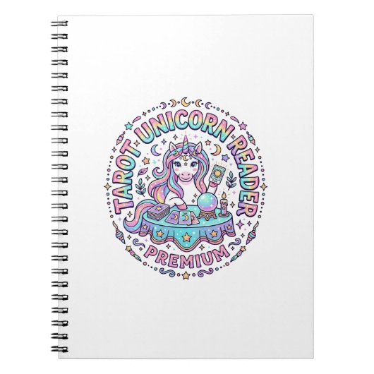 Carnet Lecteur de Tarot Licorne Premium Impression Drôle  (Devant)