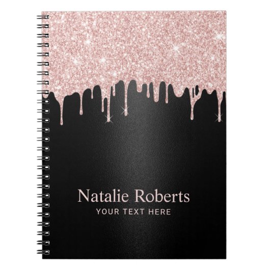 Carnet Lecteurs de Parties scintillant or Rose moderne Bl (Devant)