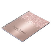 Carnet Lecteurs de Parties scintillant or Rose moderne Sa (Côté gauche)