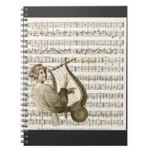 Carnet Lecture de musique Harp Vintage 304
