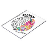 Carnet Left Brained Right Brained Analytic Creative Brain (Côté gauche)