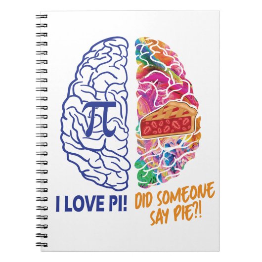 Carnet Left Brained Right Brained Funny Pi (Devant)