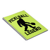 Carnet Légende drôle de Bigfoot Pickleball (Côté Droit)