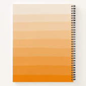 Carnet Léger orange ondulé texte personnalisé (Dos)