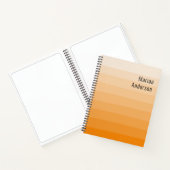 Carnet Léger orange ondulé texte personnalisé (Intérieur)