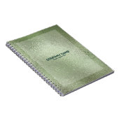 Carnet Léger vert irisé brillant texture en verre non (Côté Droit)