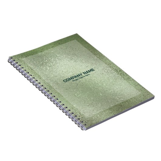 Carnet Léger vert irisé brillant texture en verre non (Côté Droit)