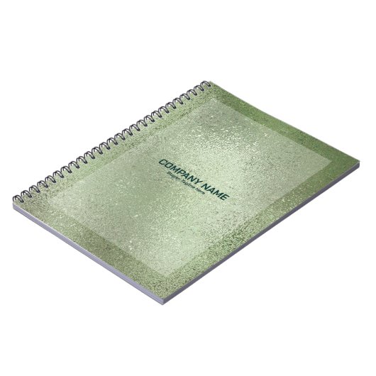 Carnet Léger vert irisé brillant texture en verre non (Côté gauche)