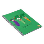 Carnet Légumes Mignons Enfants Dessin Animé Drôle (Côté Droit)
