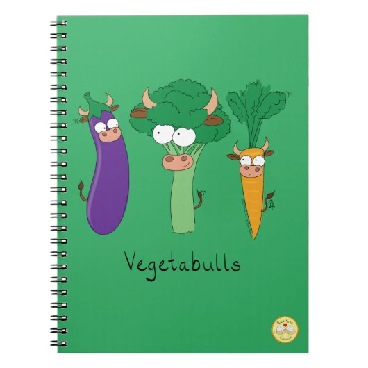 Carnet Légumes Mignons Enfants Dessin Animé Drôle (Devant)