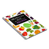 Carnet Légumes personnalisés Motif végétal transparent (Côté Droit)