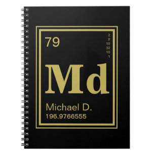 Carnet L'élément de vous ! Tableau périodique nommé f
