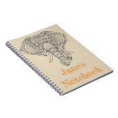 Carnet L'éléphant tribal Art animal africain (Côté Droit)