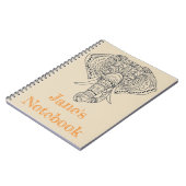 Carnet L'éléphant tribal Art animal africain (Côté gauche)