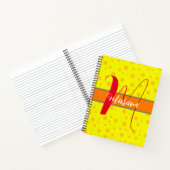 Carnet Lémon esthétique Couleur Jaune - Mignonne Nom Mono (Intérieur)