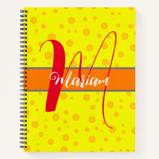 Carnet Lémon esthétique Couleur Jaune - Mignonne Nom Mono