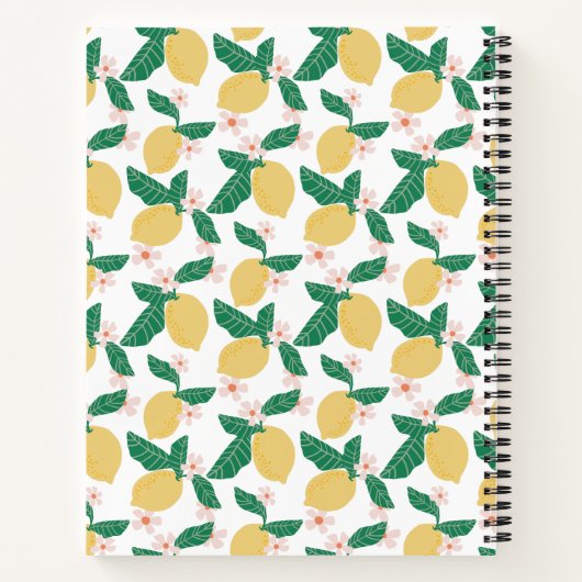 Carnet Lemon Floral Personalized (Dos)
