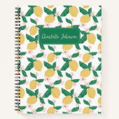 Carnet Lemon Floral Personalized (Devant)