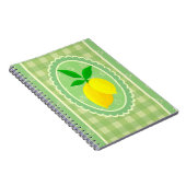Carnet Lémon jaune rétro vert printemps (Côté Droit)