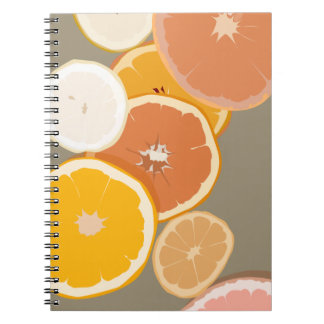 Carnet Lemon Orange Pamplemousse Citrus Art notebook