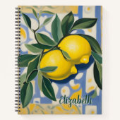 Carnet Lemon Personalized Modern Style Recipe Book (Devant)