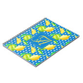 Carnet Lemon Tree Ocean Blue MONOGRAM (Côté gauche)