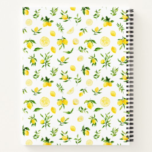 Carnet Lemons and Foliage Recipe Book (Dos)