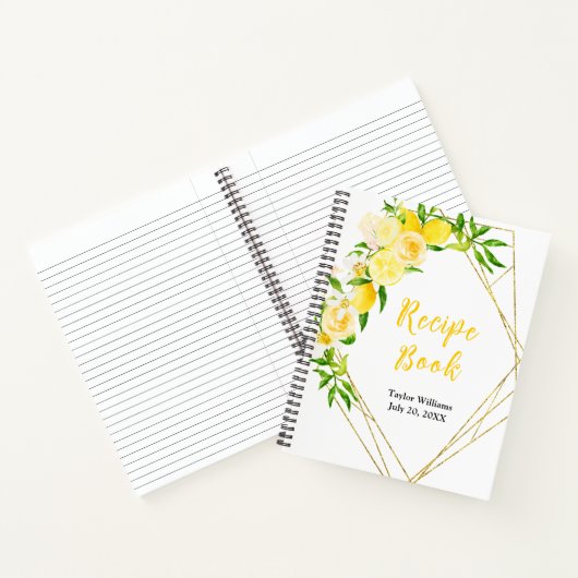 Carnet Lemons and Foliage Recipe Book (Intérieur)