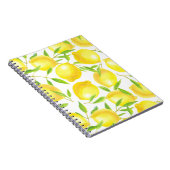 Carnet Lemons and leaves  pattern design (Côté Droit)