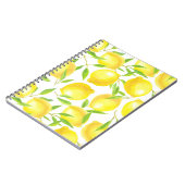 Carnet Lemons and leaves  pattern design (Côté gauche)