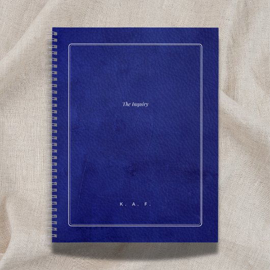 Carnet L'Enquête | Diplômé Cuir Indigo & Argent