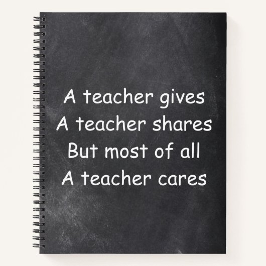 Carnet L'enseignant donne des actions Cares Chalkboard Id (Devant)