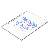 Carnet L'enseignement est un travail de coeur (Côté gauche)