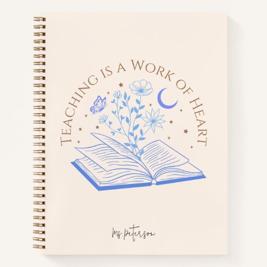 Carnet L'enseignement est une oeuvre de coeur, l'apprécia (Devant)