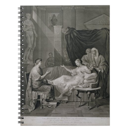 Carnet L'entrevue d'Augustus et de Cléopâtre, gravée (Devant)