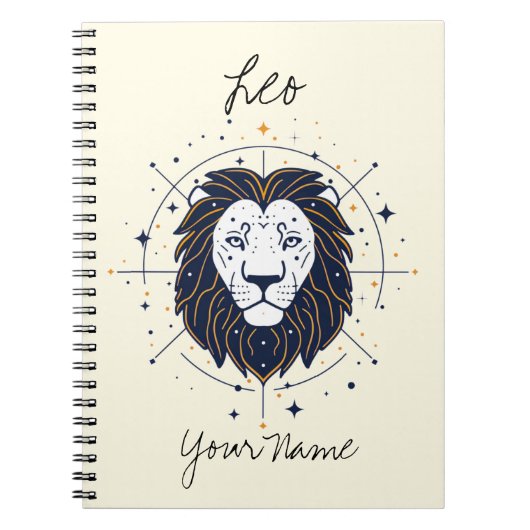 Carnet Léo Constellation minimaliste Ligne Art (Devant)