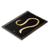 Carnet Leo martelé or stylisé symbole astrologie (Côté gauche)