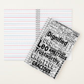 Carnet Leo Zodiac Word Cloud Spiral Planner (À l'intérieur)