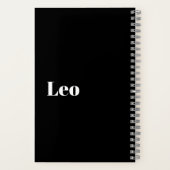 Carnet Leo Zodiac Word Cloud Spiral Planner (Verso)