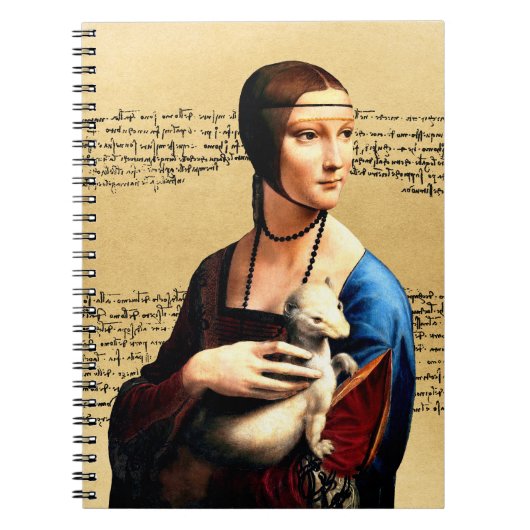 Carnet Léonard de Vinci Lady avec Ermine (Devant)