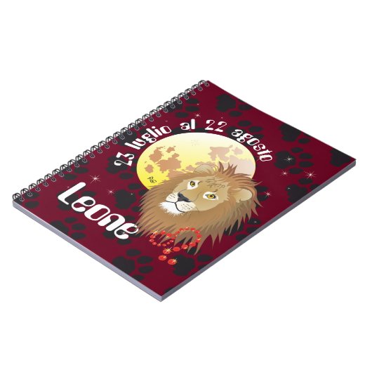 Carnet Leone 23 luglio al 22 agosto Taccuino (Côté gauche)