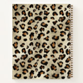 Carnet Leopard Animal Print With Black Faux Foil And Name (Dos)