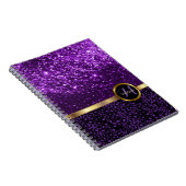 Carnet Leopard Animal Print with Purple Glitter (Côté Droit)