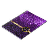 Carnet Leopard Animal Print with Purple Glitter (Côté gauche)