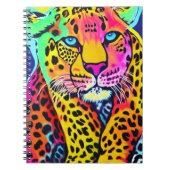 Carnet léopard arc-en-ciel coloré (Devant)