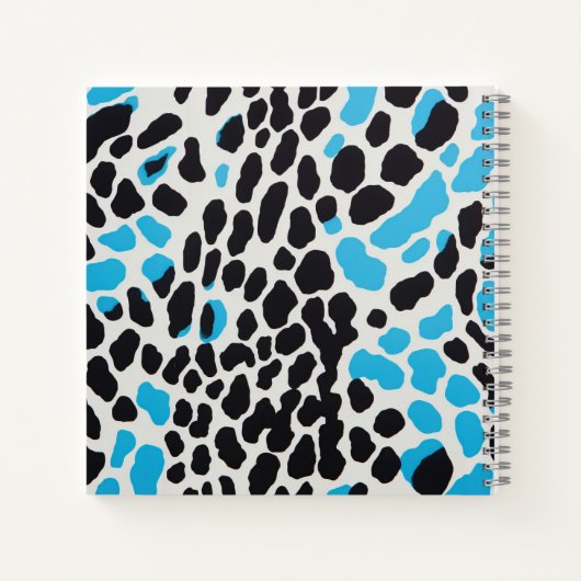 Carnet Leopard bleu électrique (Dos)