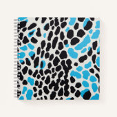 Carnet Leopard bleu électrique (Devant)
