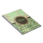 Carnet Léopard de Lime Green Marble (Côté Droit)