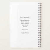 Carnet Léopard de neige moderne | Année universitaire | É (Verso)