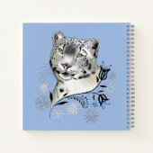 Carnet Léopard des neiges Élégance hivernale Flocons de n (Dos)